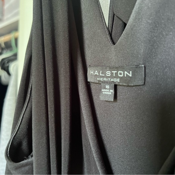 Halston black cocktail dress size 16 - Picture 6 of 9